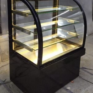 Cold Curve Display Counter with Black Powdercoated Below Size (LXWXH) 36"X24"X50" Base + 3 Shelf