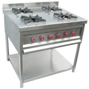 Four Burner Conti Range with 1 Under Shelf Size (LXWXH) 34"X34"X34"+6", Casting 12"X12"