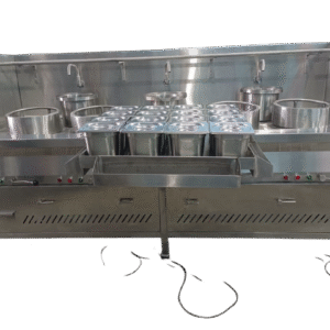 Hi Pressure Chinese Wok with Blower & 4 Burners Size (LXWXH) 100"X44"X32"+20"