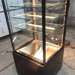Cold Display Counter with Black Powder Coated Below Size (LXWXH) 24"X24"X50" Base + 3 Shelf