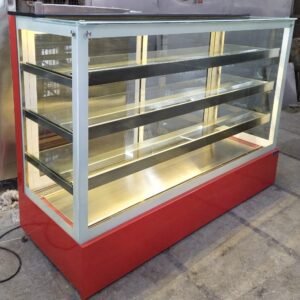 Cold Display Counter with Red Colour Powder coated Below Size (LXWXH) 60"X24"X50" Base + 3 Shelf