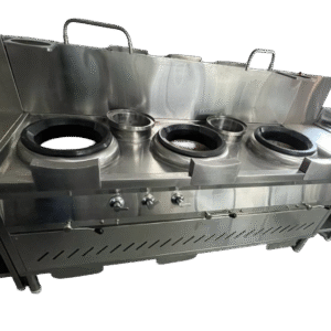 Hi Pressure Chinese Wok Range with Blower, Size (LXWXH) 80″X30″X32″+14″ Thomson & Thomsons