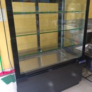Vacuum Glass Cold Display Counter with Black Powder-Coated Base | Size 39" x 24" x 58"