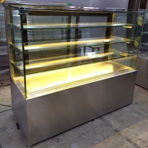 Cold Display Counter with Stainless Steel Base | Size 60" x 24" x 50" | 3-Shelf Design