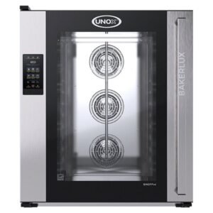 Unox Convection Oven XEFR-10EU-ELRV (10 Trays) 15.5 kW Camilla.Matic LED Steam Sunction Tray Size 600 × 400 mm Right Side Hinge Door Opening