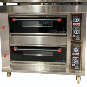 Ecolane Two Deck 6 Tray Gas Stone Oven Digital Timer & Temp. Controller, Size (LXWXH): 73"X37"X56", Tray Size : 16"X24"