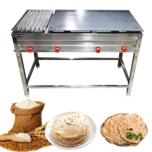 Chapati Plate with Puffer without Under Shelf Gas Operated Size (LXWXH) 36"X24"X34"+6"