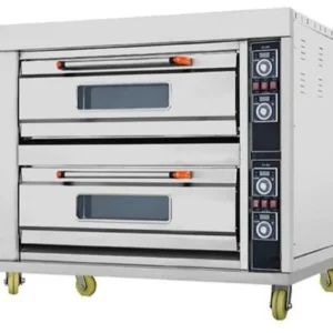 Ecolane Two Deck 4 Tray Electric Oven Digital Timer & Temp. Controller, Size (LXWXH): 50"X34"X50", Tray Size : 16"X24"
